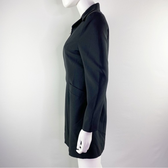Vintage Lili Crepon Paris Size S Black Long Sleeve Collared Zip Up Jacket - Picture 6 of 8